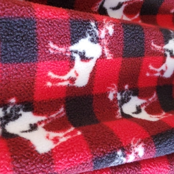 Open Trails Buffalo check fleece pants with moose Size XS men's - Picture 2 of 11